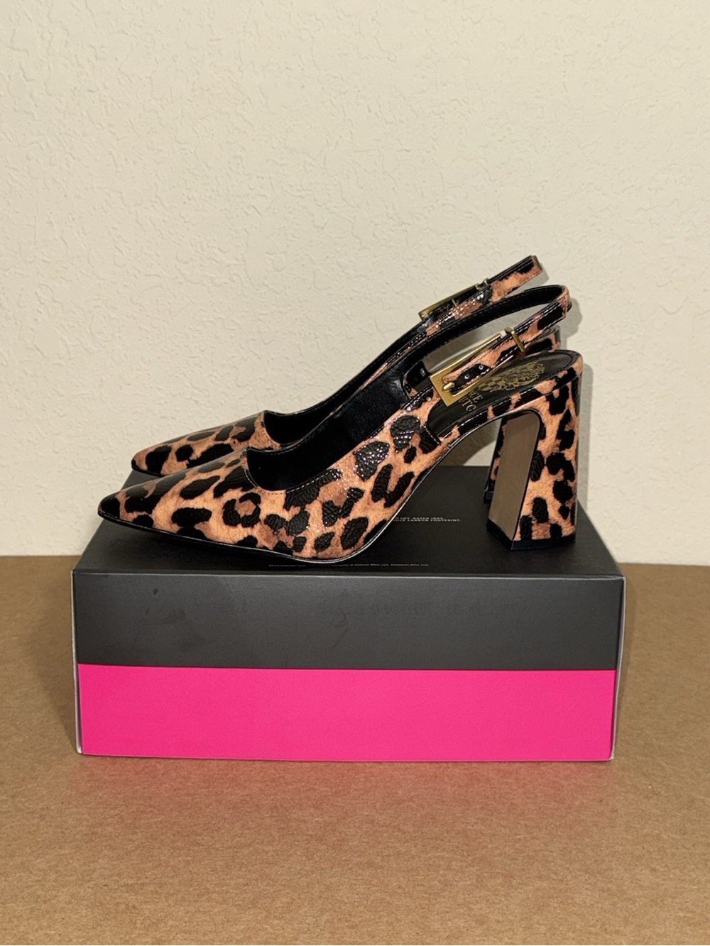 Vince Camuto VP-Anders Leopard Print Slingback Pumps